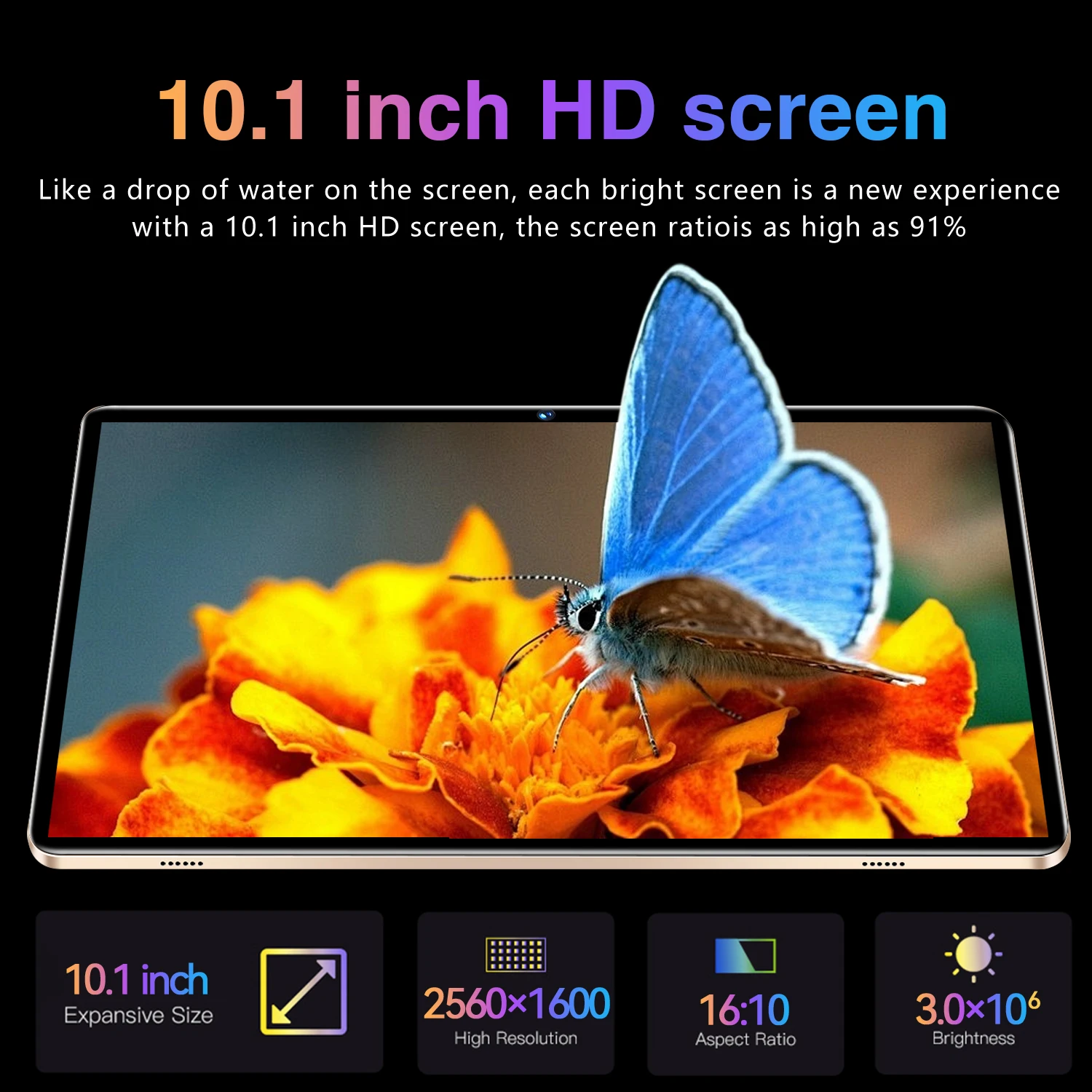 2024 태블릿 안드로이드 13.0 글로벌 버전, 10.1 인치, 16GB RAM, 1TB ROM, 태블릿 PC, 5G 듀얼 SIM, 와이파이 블루투스 네트워크, HD 4K MiTab, 신제품
