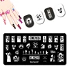 Art Girl Nail Stamping Plates Delicate Woman Black Hat Nail Art Printing Tools Black Hat Slim Lady Nail Art Stamping #015 3