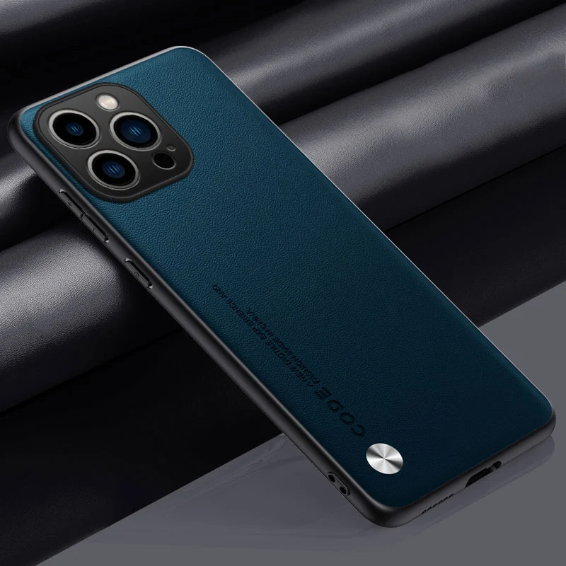 Étui en cuir pour iPhone 16 15 14 Pro Max Plus 13 12 11 Pro Max XS XR 8 7 Plus SE2 2022 Housse de téléphone rigide en silicone et fibre de carbone_voghion.com