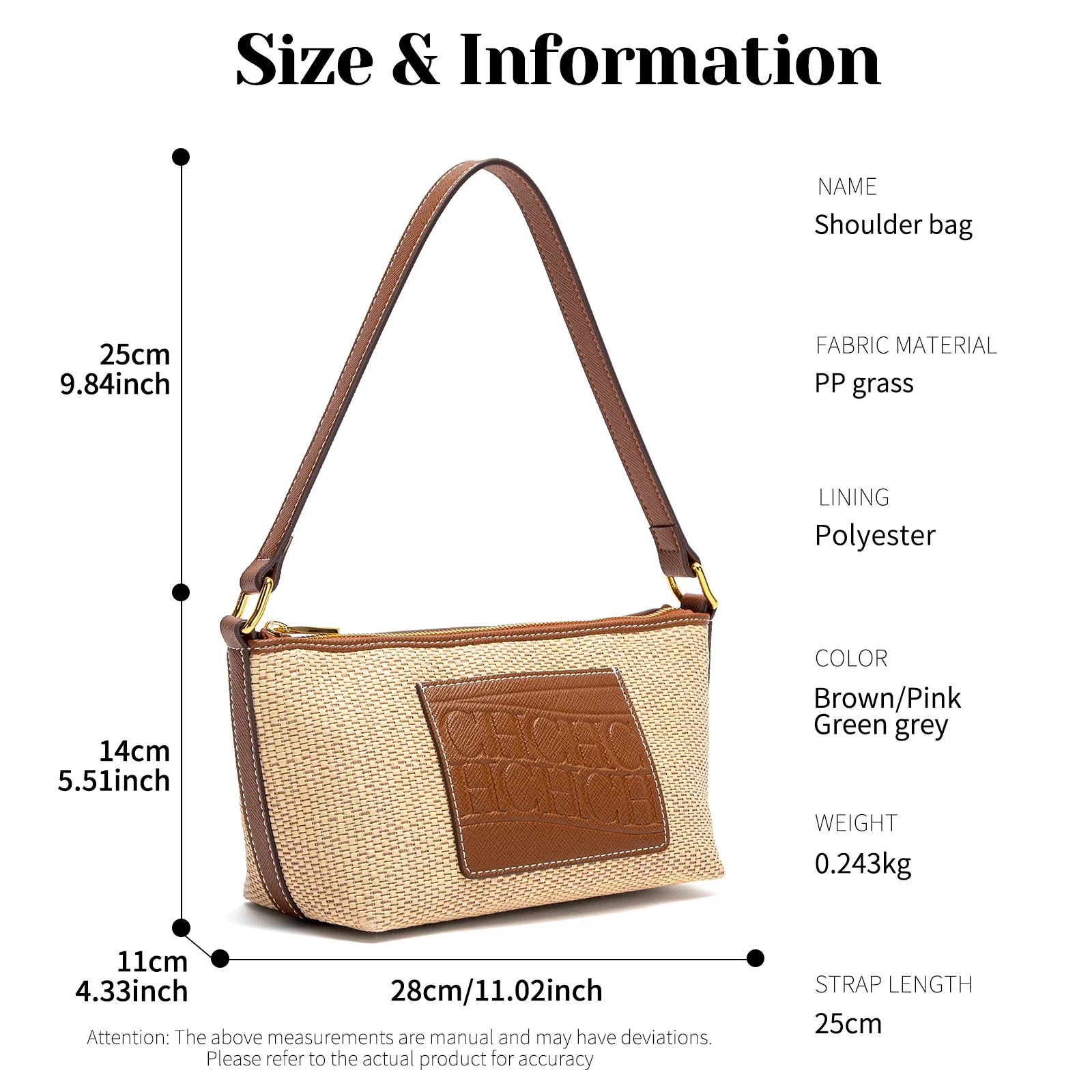 حقيبة كتف نسائية بتصميم كلاسيكي جديد.