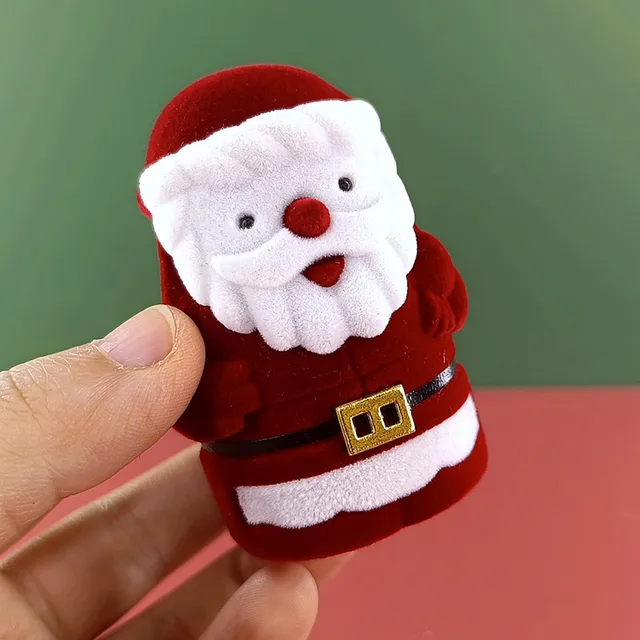Christmas Velvet Jewelry Packaging Box Snowman Santa Claus Xmas Tree Ring Earring  Storage Organizer Case Display Container Gift - AliExpress