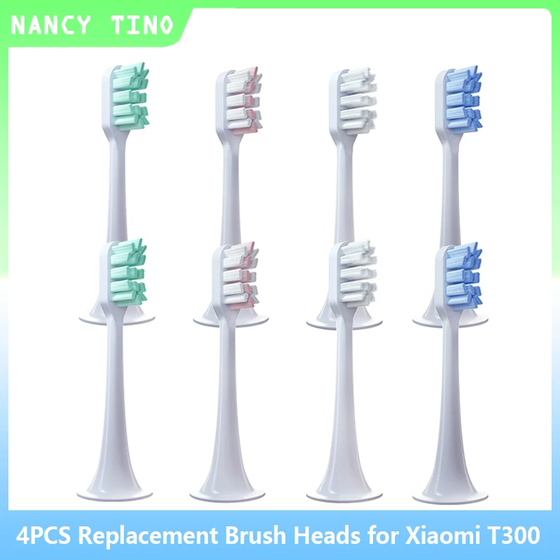 

4PCS Vacuum Sealed Packed Replacement Brush Heads for Xiaomi Mijia T300/T500/T700 Soft Sonic Electric Toothbrush DuPont Nozzles