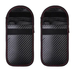 Advanced Signal Blocking Faraday Pouch for Key and Phone Protection (2pcs)