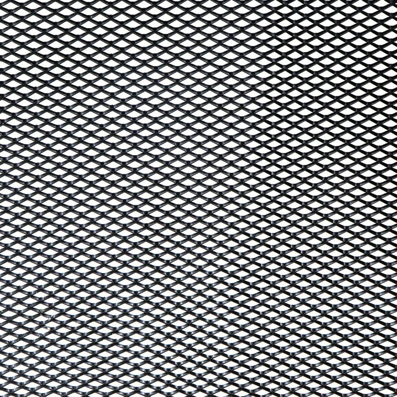 Car Grill Mesh Sheet Black Painted Aluminum Alloy Grille Mesh Roll Automotive Grille Insert Bumper Rhombic Hole Black