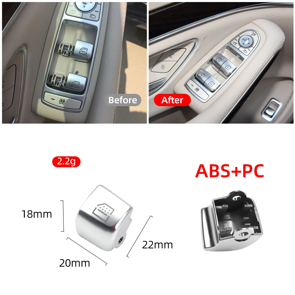Car Accessories Electronic Parts For Mercedes Benz W222 S-Class 2014-Rear Window Switch Button Cover Replacement Interior