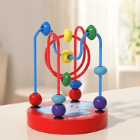 Bead Maze Toy for Toddlers Baby Wooden Colorful Roller Coaster Game Educational Toy Abacus for Kids Math Montessori Sensory Toys 2