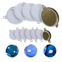 20 Sets Plastic Bottle Caps Drum Cover Oil Barrel Seal Plug 7X0.22X0.22CM Lids White Iron Sheet Drums plate case