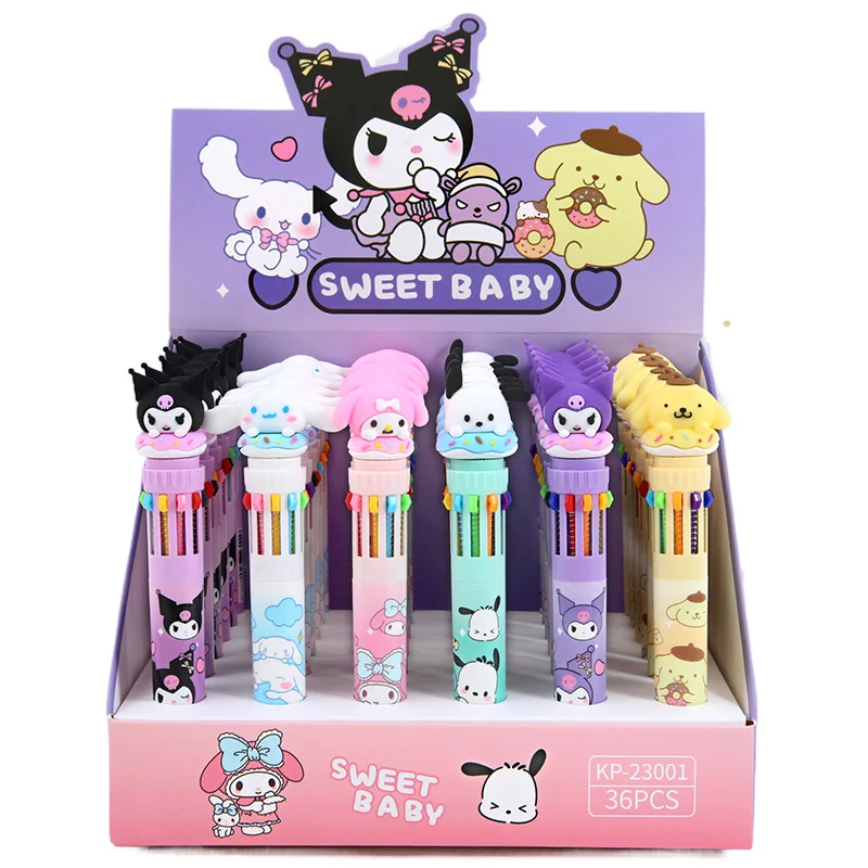 Multifunction Ballpoint Pen Multifunctional Pen Ballpoint Pen Ball Point Pen Art Marker Pens Sanrio Ballpoint Pen 18/36pcs