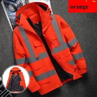 Veste de travail pour hommes, vêtements de construction, vêtements de travail en plein air, coupe-vent, bande réfléchissante imperméable 1