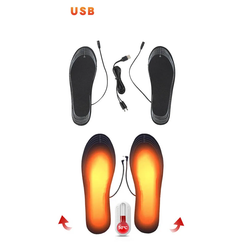 겨울용 USB 전기 온열 신발 깔창, 발을 따뜻하게 하는 온열 신발, 양말 패드, 세탁 가능한 따뜻한 보온 신발 깔창, 유니섹스, 겨울
