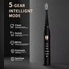 Jianpai Adult Black White Classic Acoustic Electric Toothbrush Adult 5-Gear Mode USB Charging IPX7 Waterproof Acoustic Electric 2