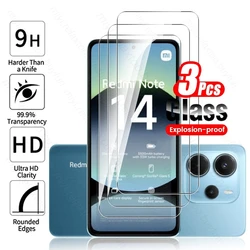 3-Piece Premium 9H Screen Protector Cover with Protective Case for Redmi Note 14 5G (Transparent-3Pieces)