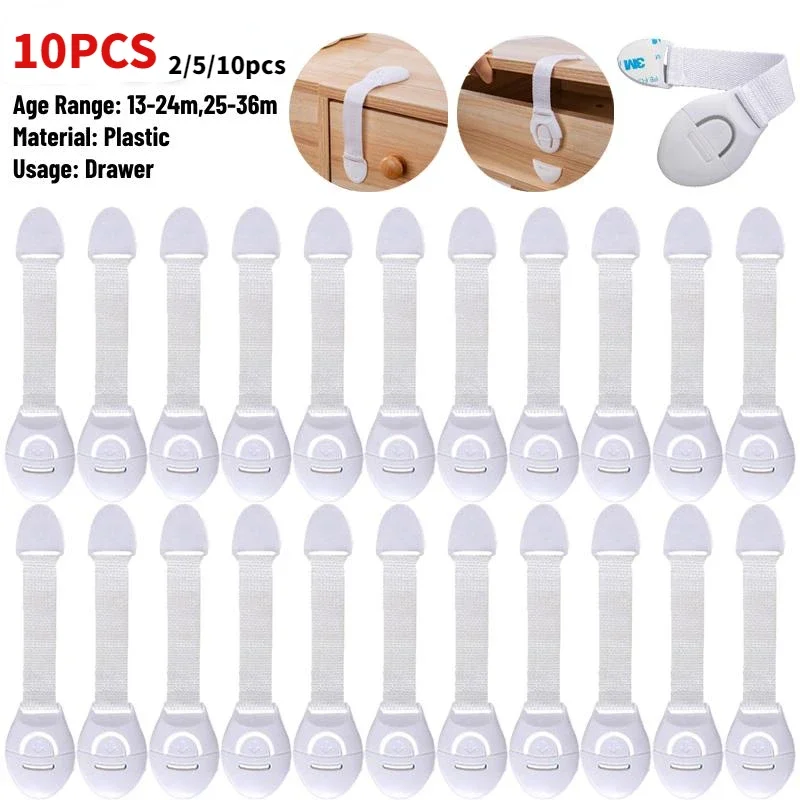 2-10pcs Child Safety Cabinet Lock Baby Security Protection Drawer Door Cabinet Lock Plastic Protection Kids Safety Door Locks 10pcs lot drawer door cabinet cupboard toilet kids safety plastic locks straps infant baby protection hogar baby safety home