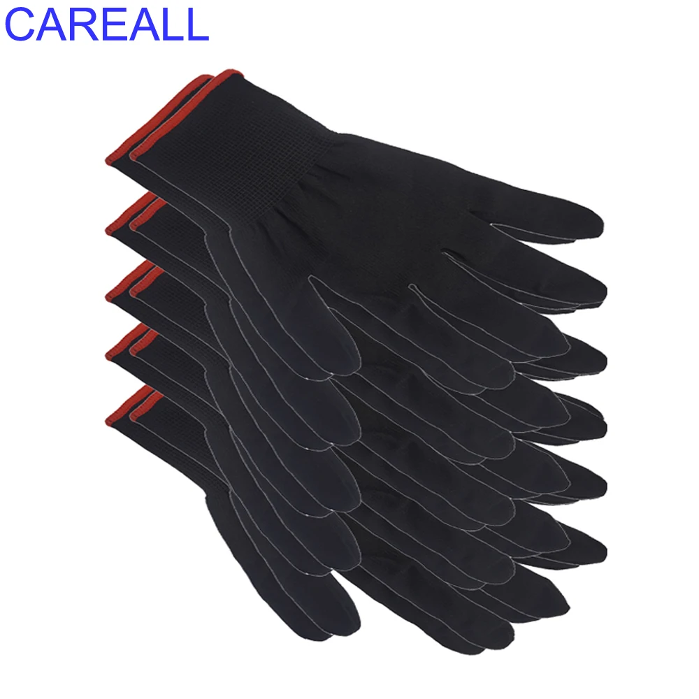 

CAREALL 5 Pairs Work Gloves Car Sticker Install Glove Nylon Anti-Static Carbon Film Vinyl Wrap Window Tint Styling Accessory