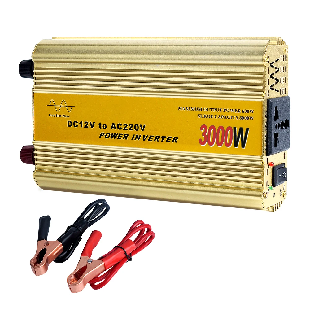 3000w Car Pure Sinewave Inverter Sine Wave Power Inverter Dc 12v To Ac