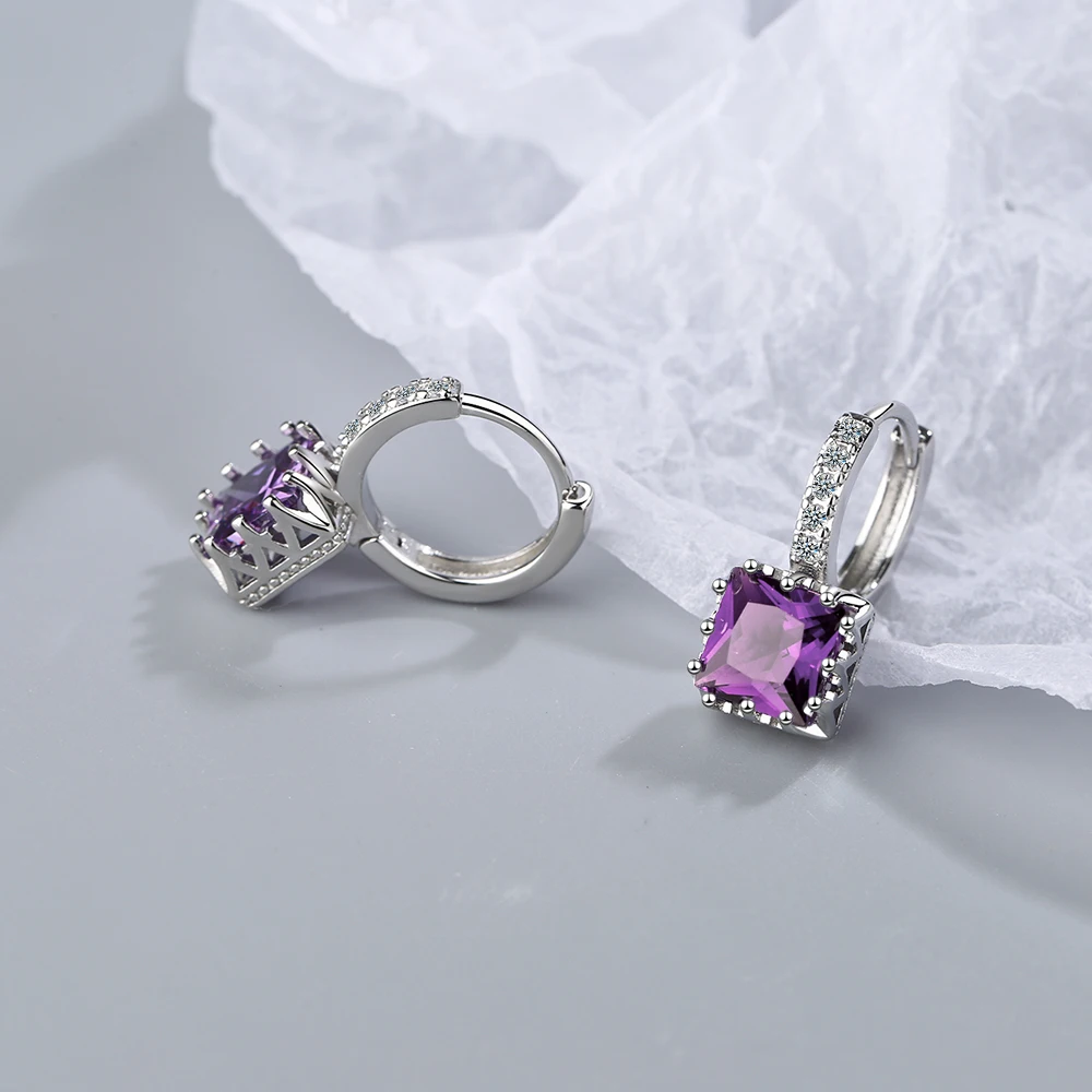 Orecchini pendenti in argento con tanzanite grezza e topazio blu, gioielli regalo/Argento - Italia