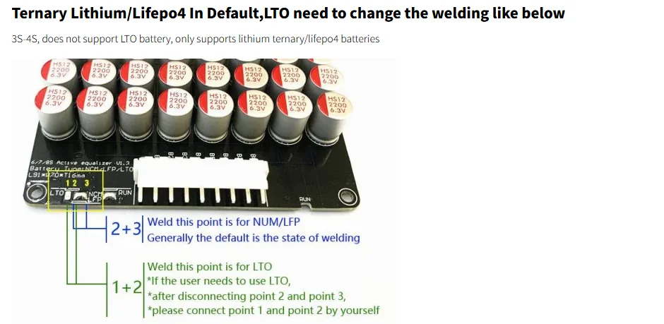 5A Active Battery Equalizer Balancer Lifepo4/Lipo/LTO Energieausgleich für 3S-8S-Zellen Hochstrom-Kondensator-Ausgleich – Detail 2