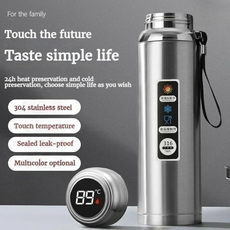 Vaso Termo 1200ml Con Asa Acero Inoxidable Con Tapa | Click Ventas