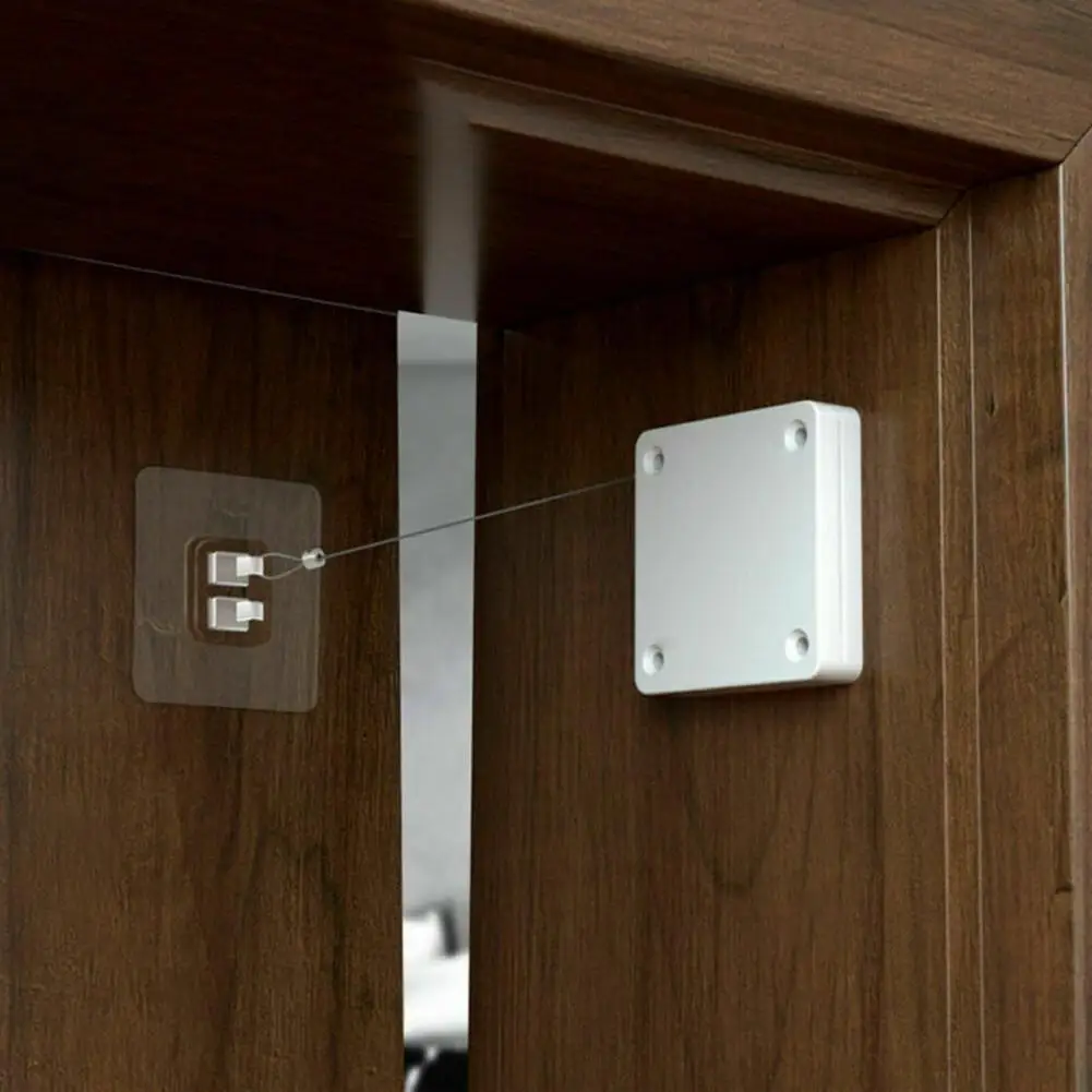 1PC Soft Close Door Automatic Sensor Doors Closer Punch-Free Automatic Telescopic Sliding Door 500h/800g Tensile Strength 1/1.2M