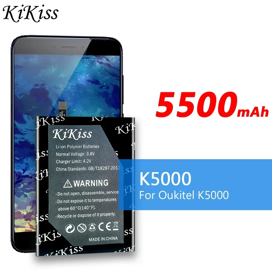 

Аккумуляторная батарея большой емкости KiKiss 5500 мАч для Oukitel K5000, запасные батареи, K-5000 K 5000