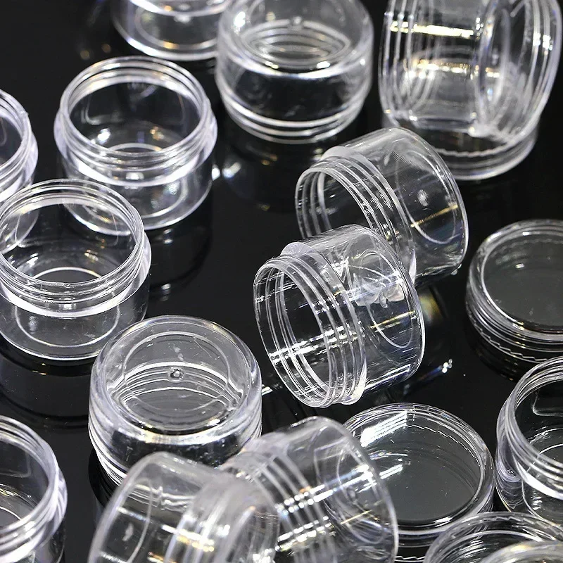 Cosmetic Bottle Cosmetic Cream Bottle Moisturizer Jar 10/50pcs 5g Sample Clear Cream Jar Mini Cosmetic Bottles Containers For Nail Arts Small Clear Can Tin For Balm