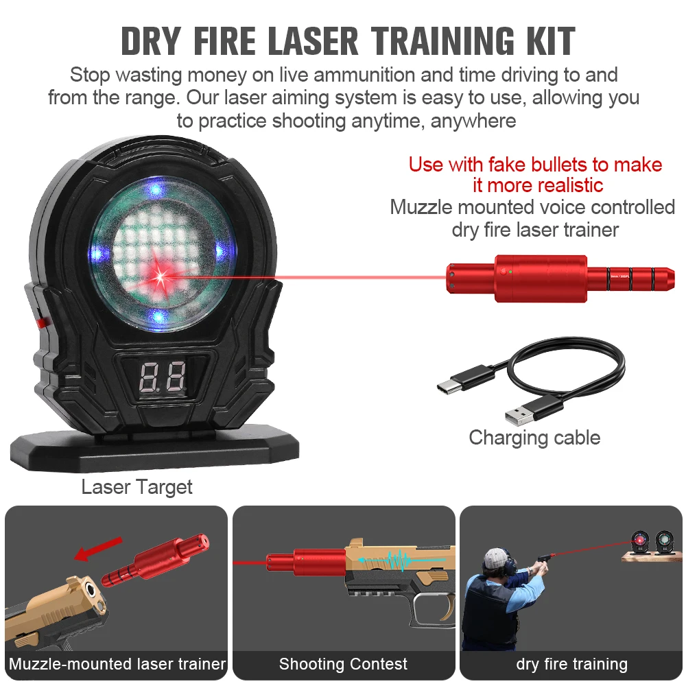 22LR 243 Professional Circular Target Laser Induction Electronic Induction Target Specialized Trainer