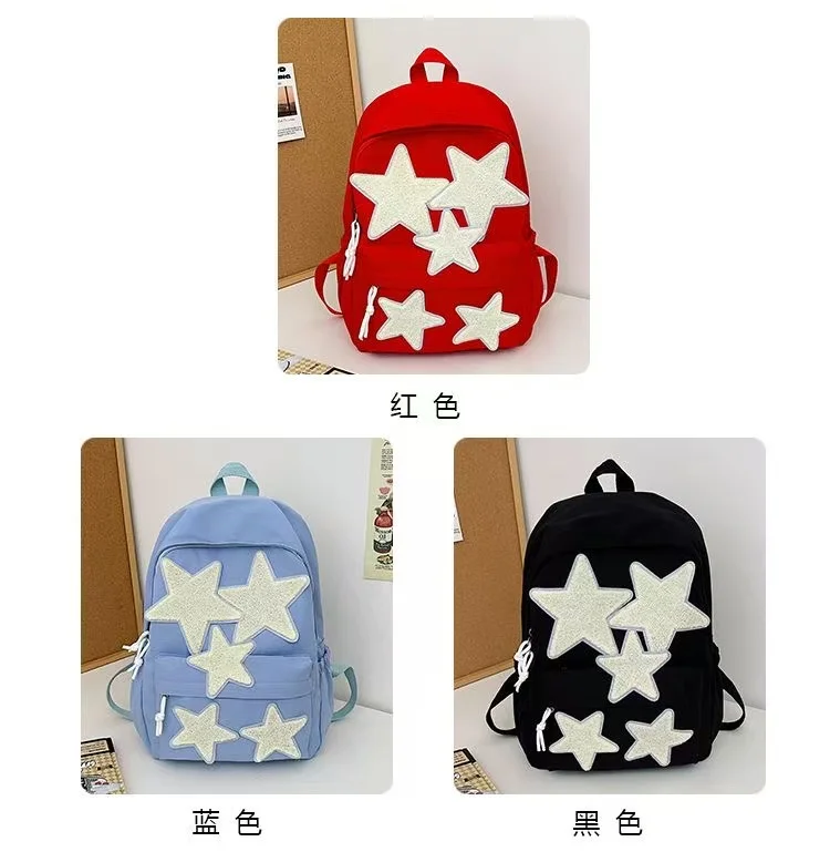 Cute backpack, homemade backpack, pentagram versatile backpack, college student, niche girl, high school student backpack 1