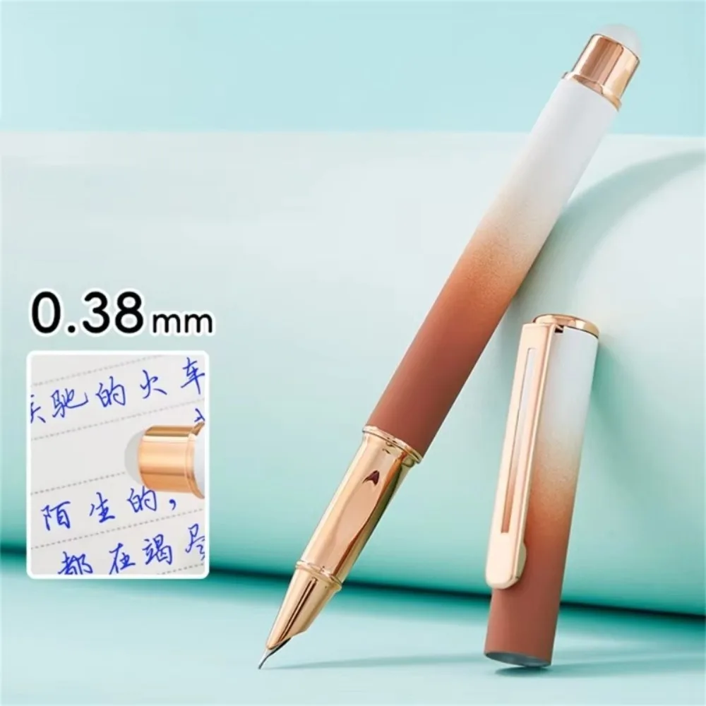 Hochwertiger Füllfederhalter mit 0,38 mm Spitze, austauschbarer Tintenbeutel, löschbarer Neutralstift, bunter Gelstift, Geschenk für Schule, Büro, Studenten – Detail 18