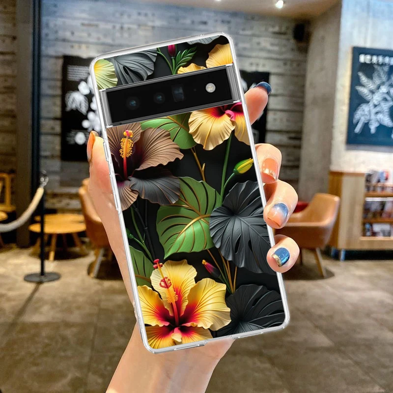 Pflaumen blüte Handy hülle Abdeckung für Google Pixel 9 8 7 6 5 4 xl stoß festes Silizium 7a 6a 5a 4a 3a 3axlpro 5g transparente Muschel tasche – Detail 4
