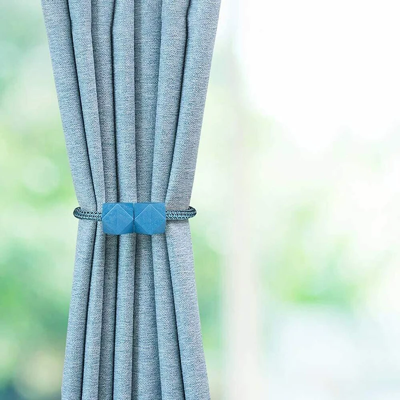2 Stück Vorhang-Raffhalter mit starkem Magnet, dickes Seil-Design, Schlafzimmer, Wohnzimmer, Küche, langlebiges Kunststoff-Heimdekor-Zubehör – Detail 8