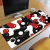 Red Bubble Sports mousepad, 31.49 x 11.81 inch, extended gaming mousepad with 2 mm non-slip rubber base stitched edges, suitable 3