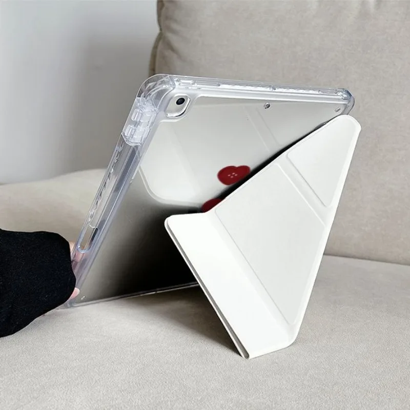 White Love Adornment Tablet Case with Enhanced Protection and Stylish Design