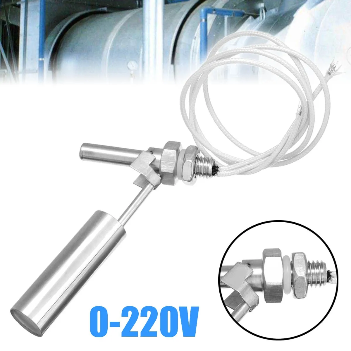 

0-220V Stainless Steel Float Switch Level Gauge M10 Thread For Water Tower Water Level Sensor Sensor De Nivel De Agua Tools