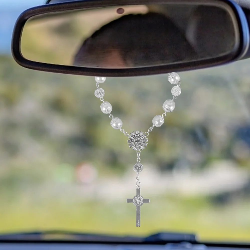 Yourkar 2 PCS Car Rosary for Rearview Mirror, Auto Rosary Yourkar 2 PCS Car Rosary for Rearview Mirror, Auto Rosary