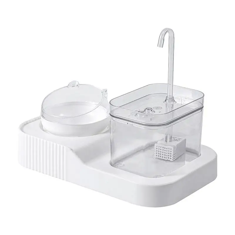 

Кормушка для домашних животных и диспенсер для воды 2 в 1, кормушка, диспенсер для еды, большой емкости, автоматический диспенсер для воды для кошек, большой и маленький