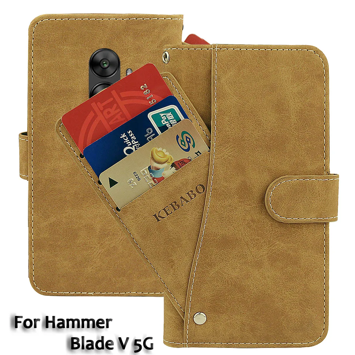 Portafoglio In Pelle Vintage Hammer Blade V 5G Custodia 6.59 "Flip Luxury Card Slot Cover Magnet Phone Custodie Protettive Borse