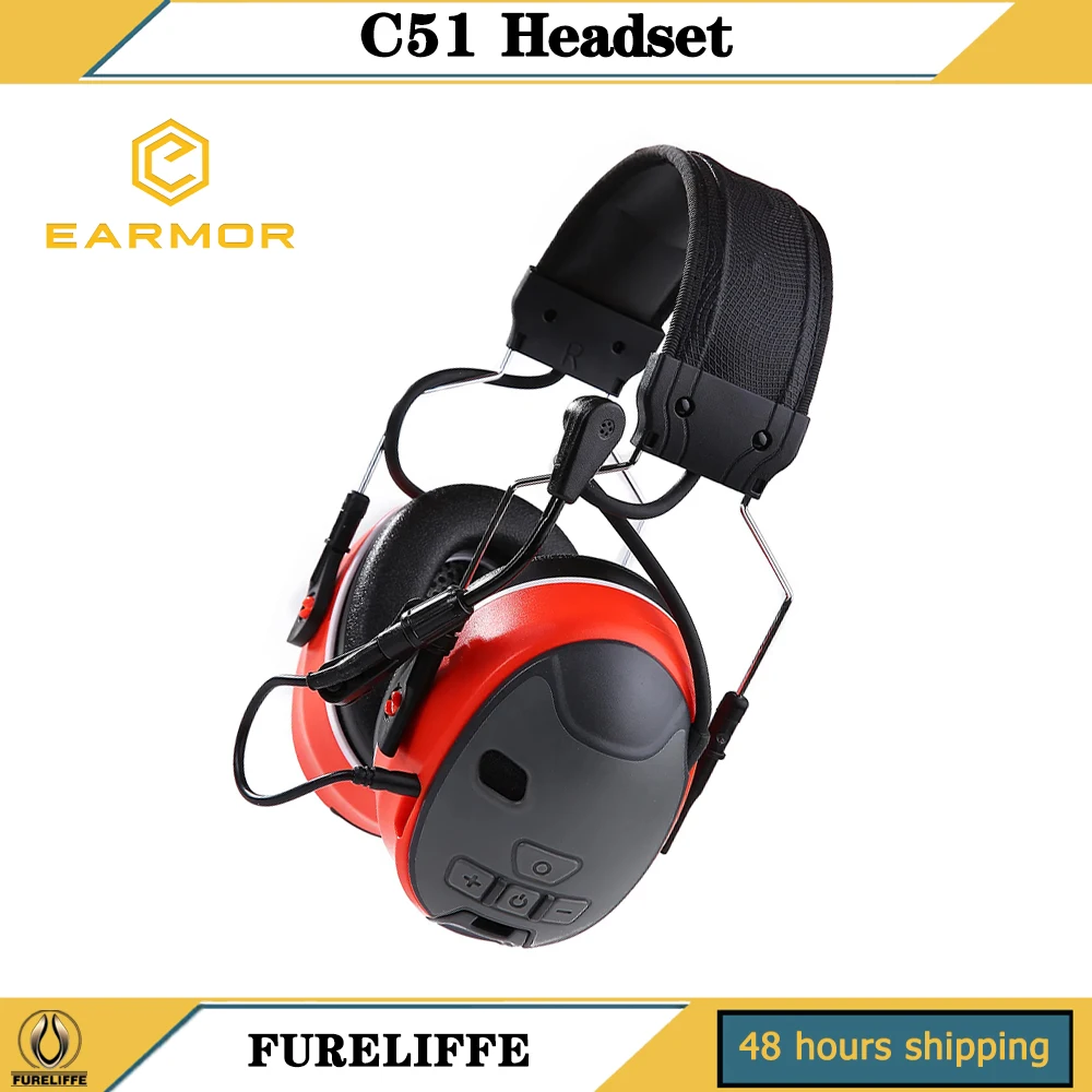 Bluetooth 5.1 EARMOR C51 Electronic Noise Cancellation Headset， Cantilever Microphone Hearing Protection&Entertainment Earmuffs