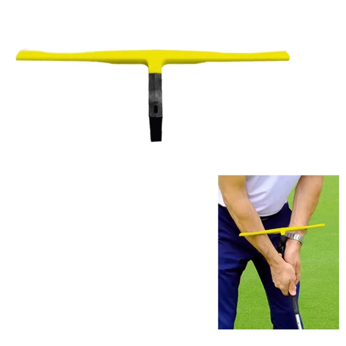 BAAU Golf Putting Trainer T-Putting Exerciser with Gesture Alignment Aid-Golf Putter Training Accessories