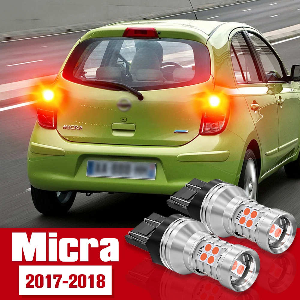 

2pcs Brake Light Accessories LED Bulb Lamp For Nissan Micra 2017 2018