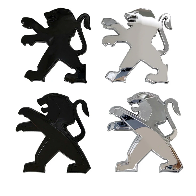 7.7x8.1cm ABS 3D Lion Emblem Car Stickers for Peugeot 308 206 406 507