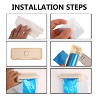 Garbage Bag Storage Box Cling Film Container Wall Mounted Trash Bags Holder Kitchen Plastic Bags Dispenser Bathroom Organization 3