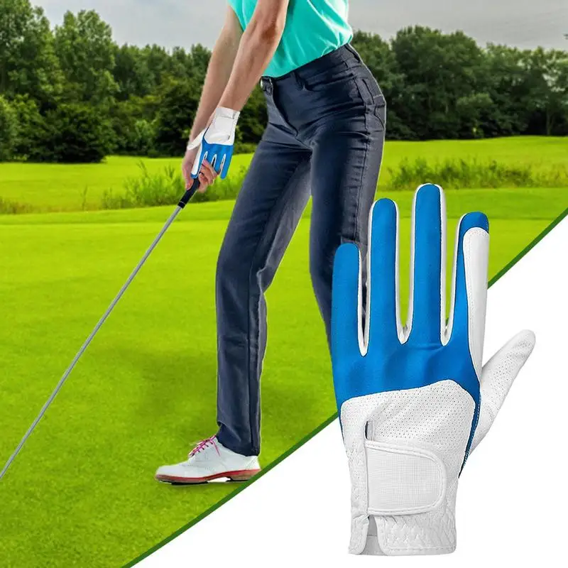 All Weather Golf Gloves Breathable Soft Grip Golf Glove Adjustable All Weather Waterproof Trainer Golfer Equipment Aid For