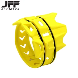 Universal Exhaust Muffler Protector Guard for Motorcycles and Dirt Bikes (Yellow)