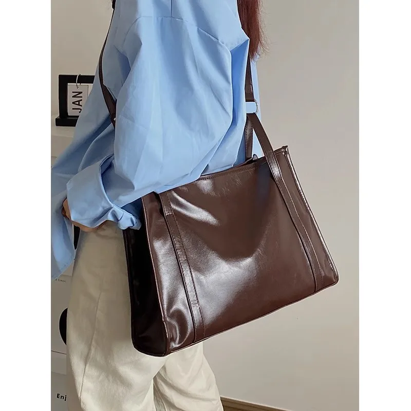 2024 New style Tote Bag Women's Commuter Bag real Leather Large Capacity Crossbody high quality Shoulder Bag
