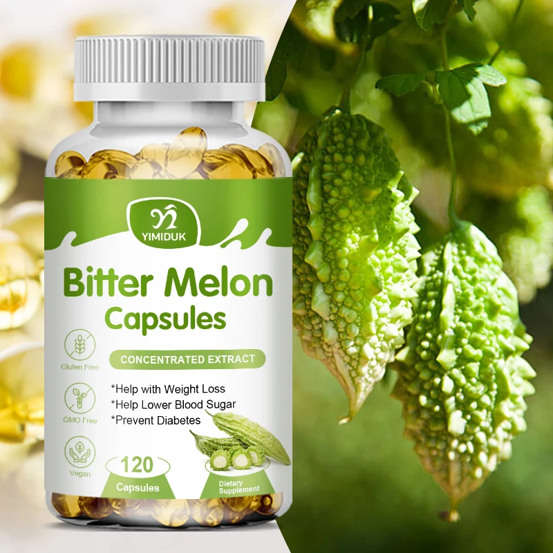 

Nature Bitter Melon Extract Capsule Support Healthy Blood Sugar Digestive Function Immune System Weight Management Supplement