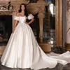 SoDigne Vintage Satin A Line Wedding Dress Off the Shoulder Elegant Modern Customized Women Bridal Dress Vestidos De Novia 1