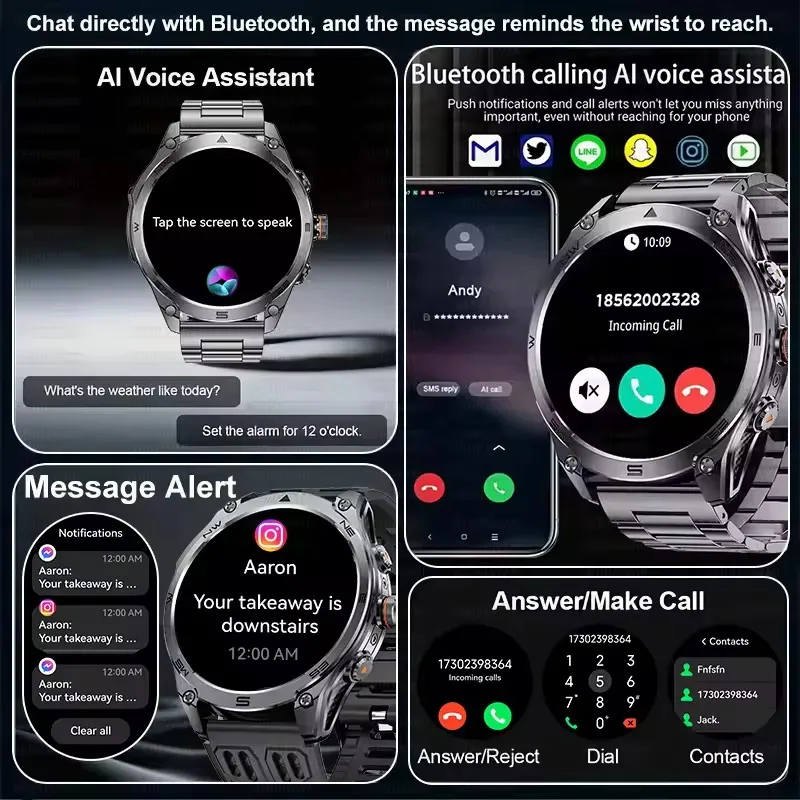 2025 ���� GPS ����Ʈ��ġ ������ 1000mAh ���͸� ��ħ�� 5ATM ��� ���� ������ �÷��ö���Ʈ BT ��ȭ ����Ʈ��ġ IOS �ȵ���̵��