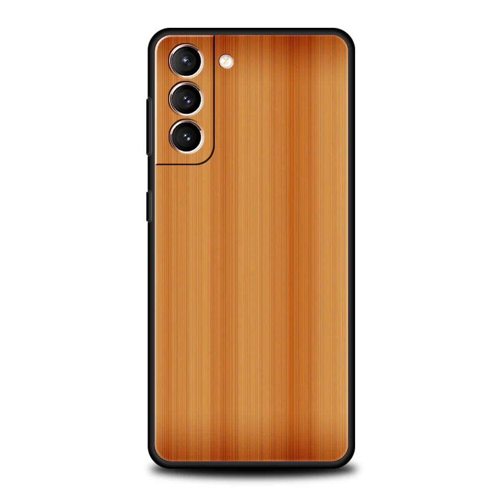 Carved Wood Silicone Phone Case - Elegant Protective Cover