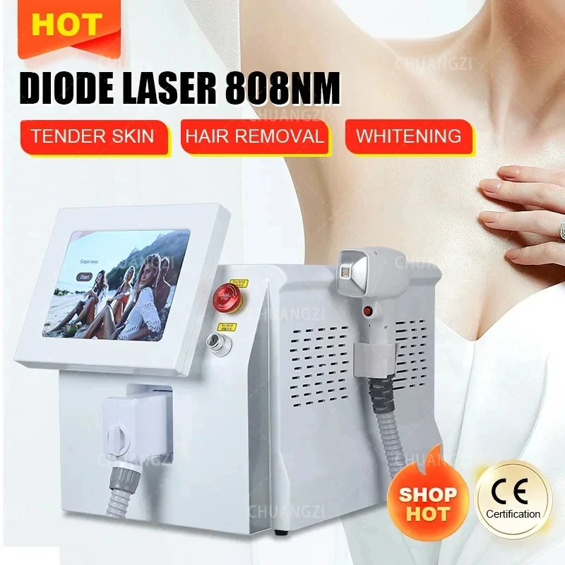 Portable 808 755 3500WAlexandrite Device 4 waves IPL Professional Diode Ice Titanium Laser Body Machine CE Woman White laser hair removal