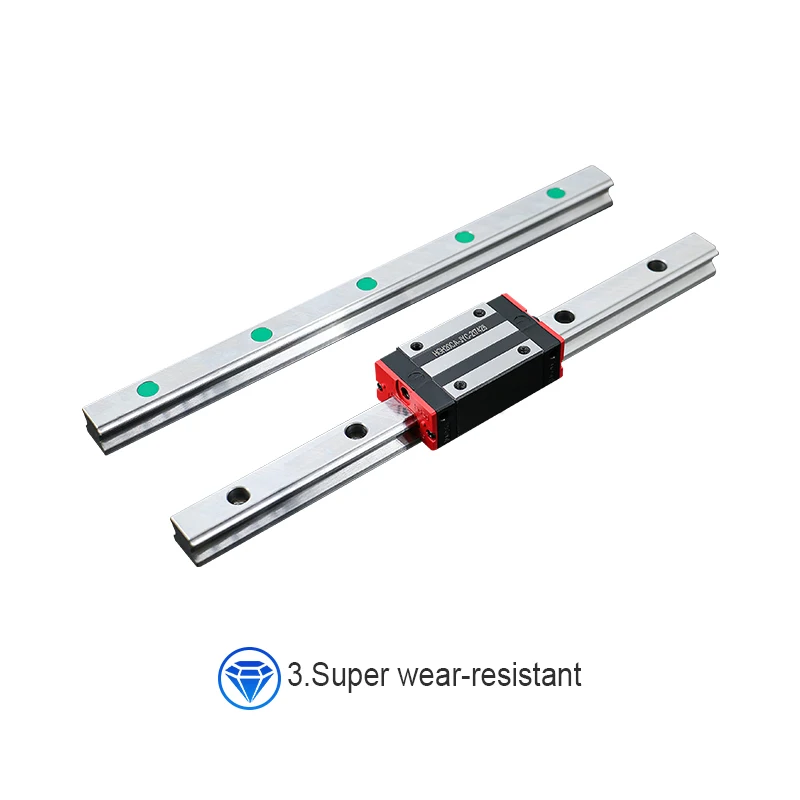 thumbnail image 2 of CNCMANS HGR15 Linear Guide Rail Set - 300mm Rails With 4 Sliding Blocks For CNC & Automation 2 of 4